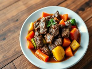 Carne de Panela Cetogênica com Legumes