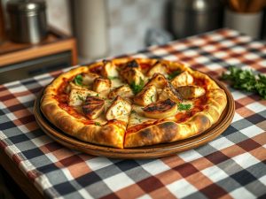 Pizza Cetogênica de Frango com Queijo