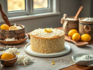 Bolo de Coco Cremoso Cetogênico