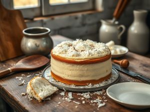 Bolo de Coco Cremoso Cetogênico