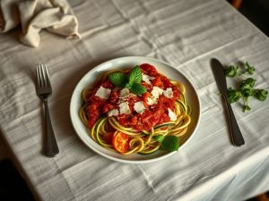 Macarrão de Abobrinha à Moda Brasileira