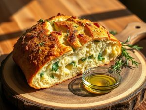 Pão Cetogênico de Queijo e Ervas