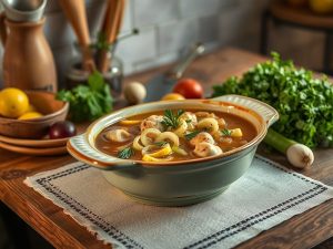 Caldo de Ossos com Pé de Galinha: Sabor e Nutrição em Cada Colher