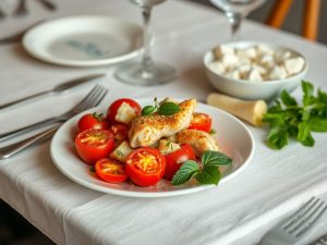 Tomate Recheado com Frango à Moda Brasileira