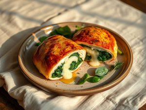 Peito de Frango Recheado na Air Fryer com Queijo e Espinafre