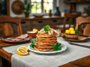 Panqueca Cetogênica de Coco com Recheio de Frango