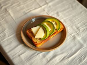 Torrada Cetogênica com Abacate e Queijo