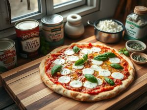 Pizza de Atum com Mussarela Cetogênica